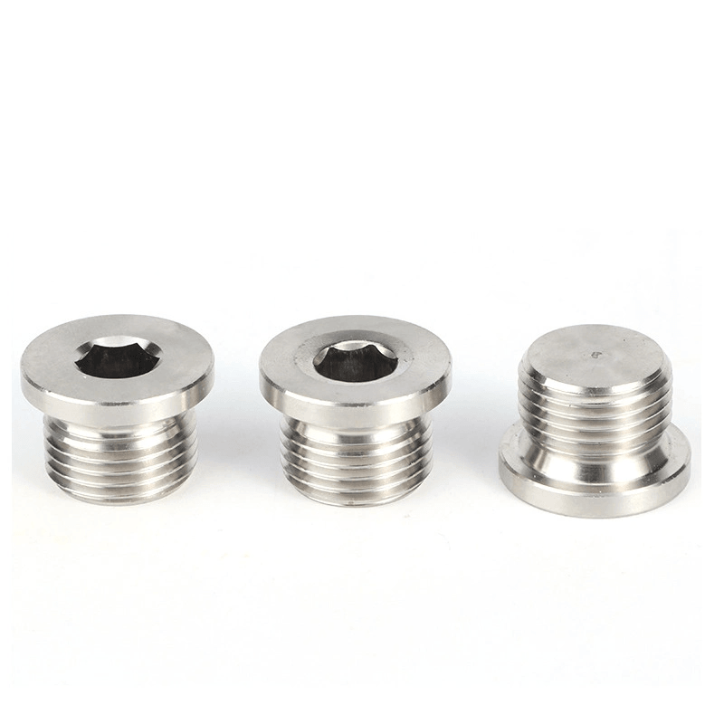 ต่อต้านการกัดกร่อนท่อสแตนเลสสตีลปลั๊กกับเธรด NPT ตัวผู้